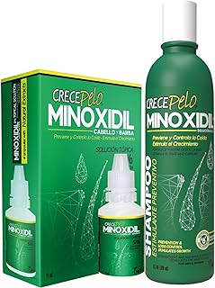 CrecePelo Hair Regrowth Duo – 2% Minoxidil Shampoo 12.5 oz + 5% Minoxidil Topical Solution 3.2 oz – Hair Loss Treatment for Men & Women – Strengthens, Thickens, Stimulates Growth - NDC: 78192-400